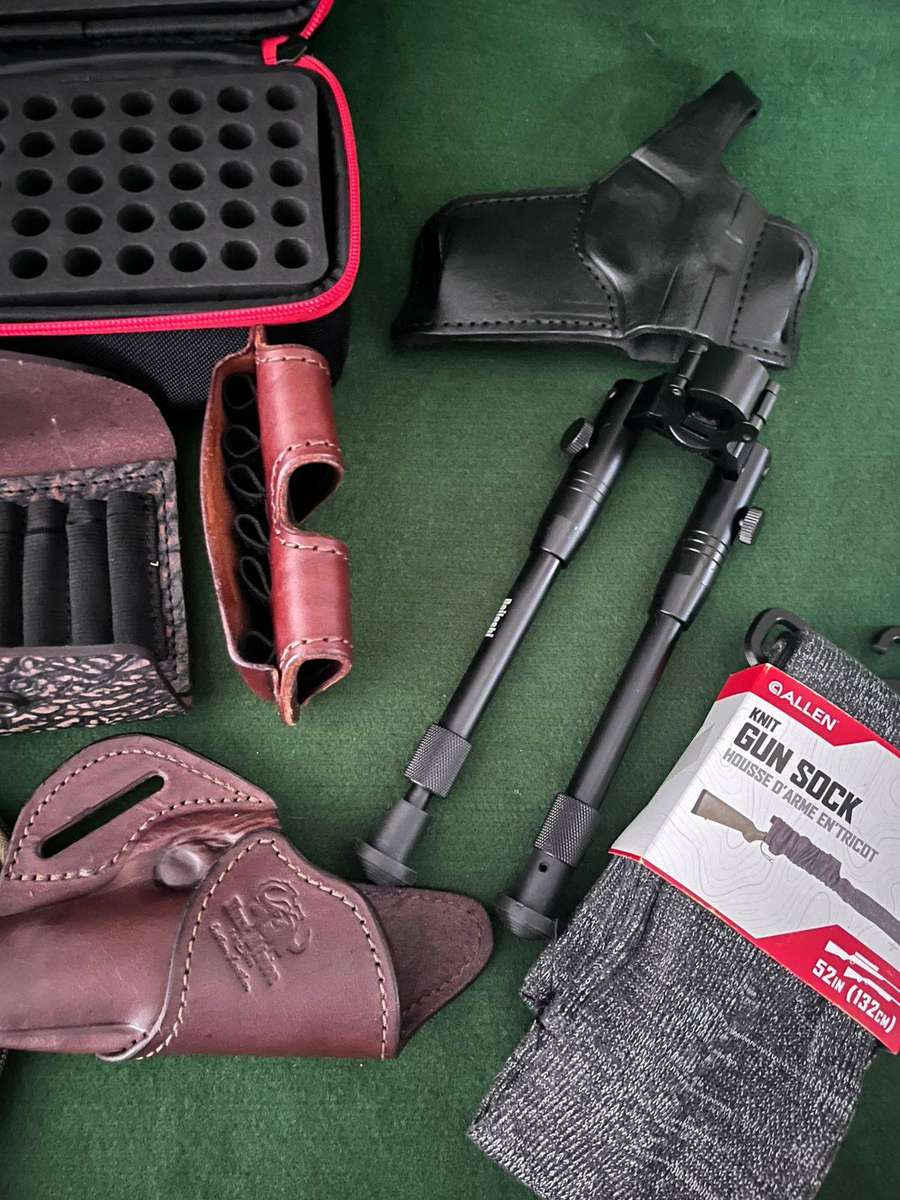 Gun accessories job lot : Ballistics storage items / Gun sock / silencer protector plus - nice items