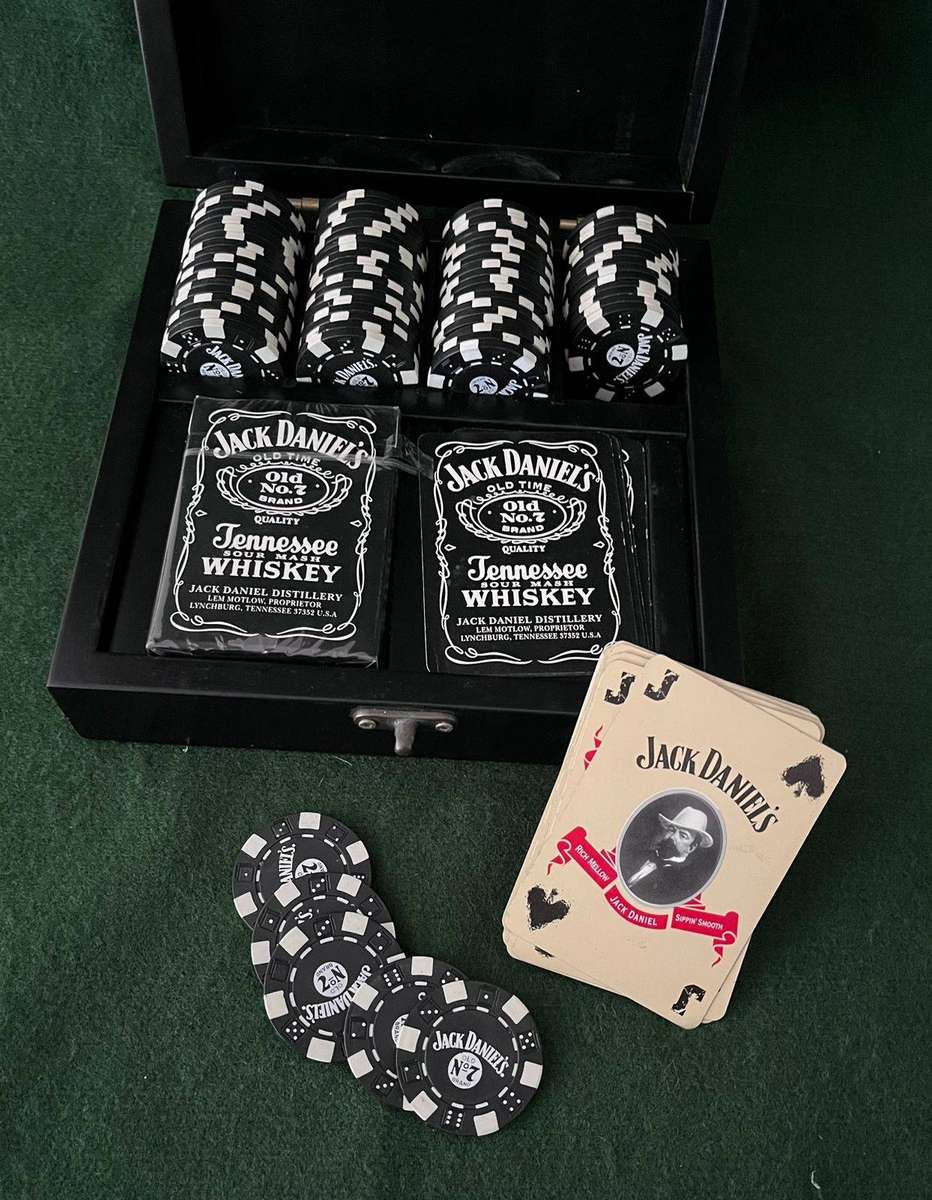 Poker set Jack Daniels branded - rare item - not seen before - really great condition