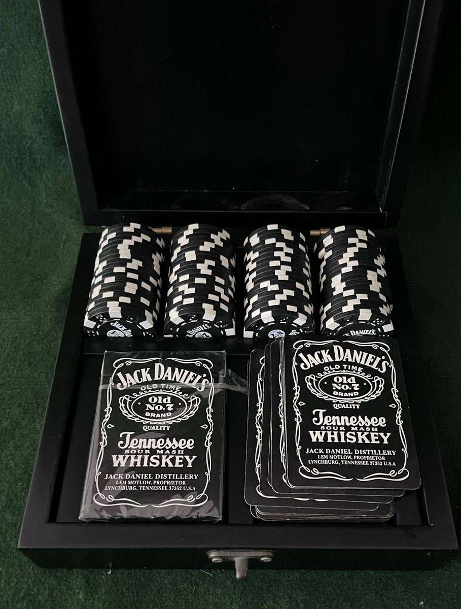 Poker set Jack Daniels branded - rare item - not seen before - really great condition