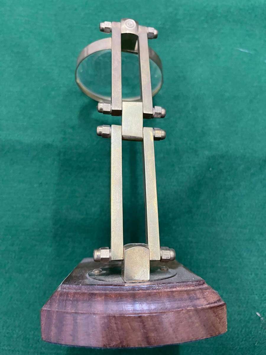 Old Brass Standing Magnifying Glass : Nice item - great condition
