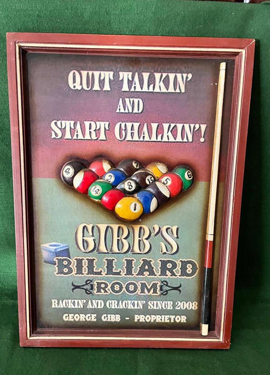 Bar Billard Pool Sign