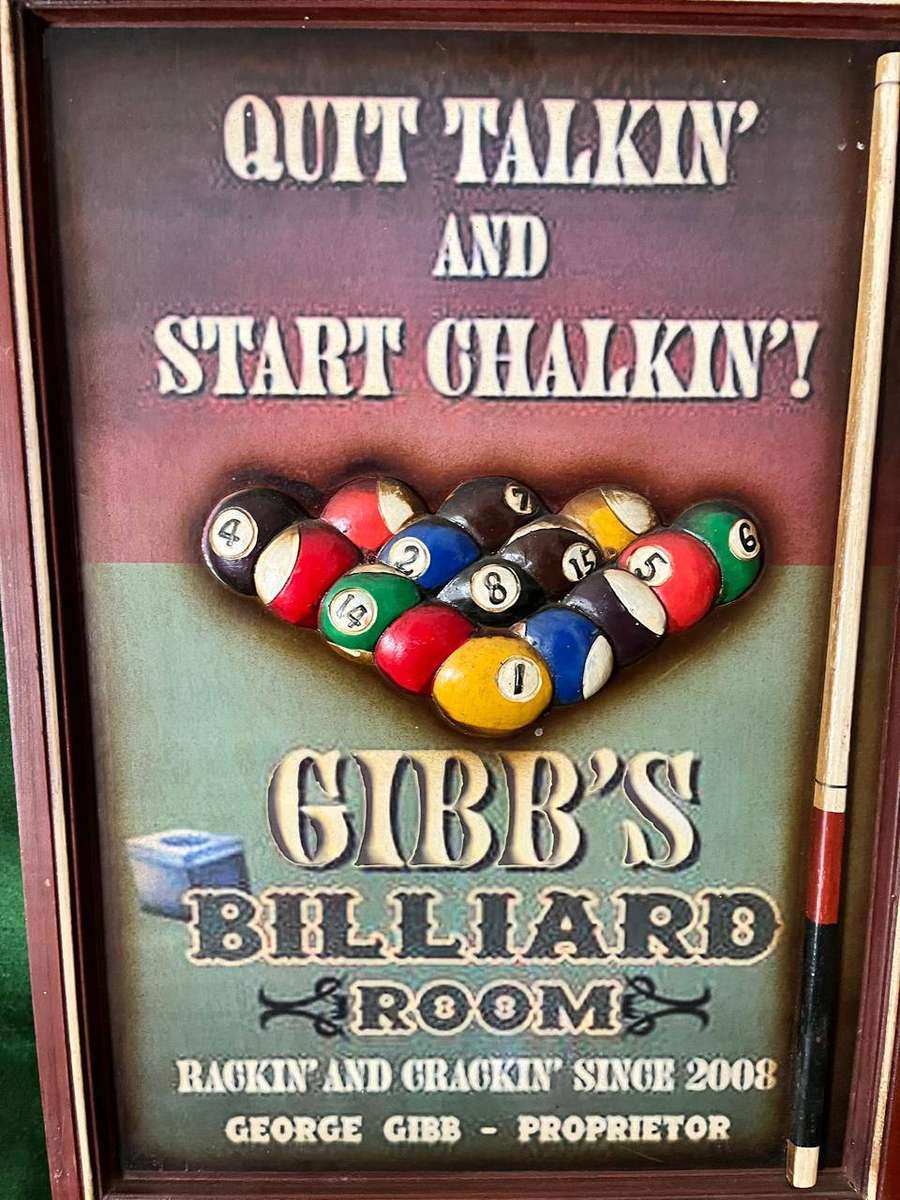 Bar Billard Pool Sign
