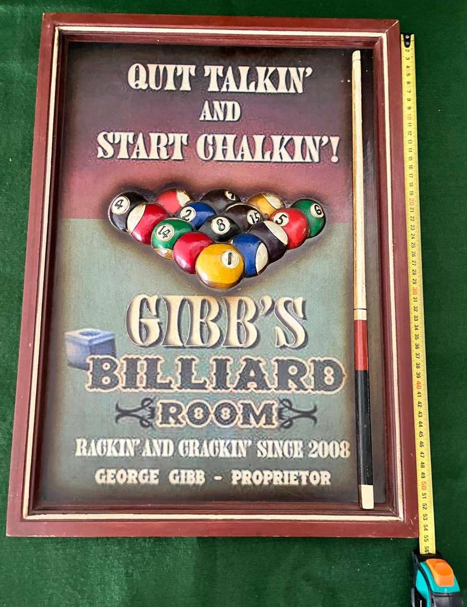 Bar Billard Pool Sign