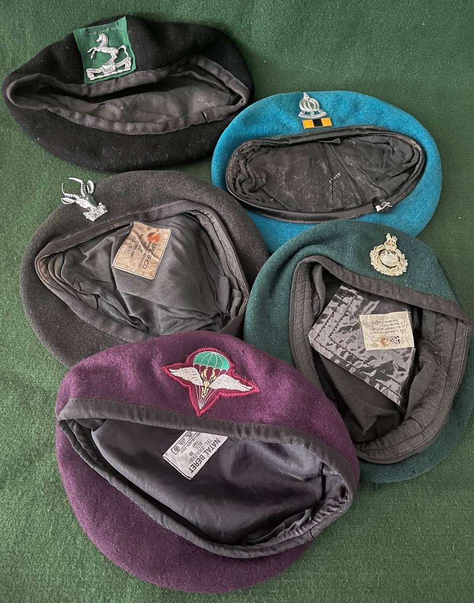 SADF Berets assortment Job lot : 5 Berets