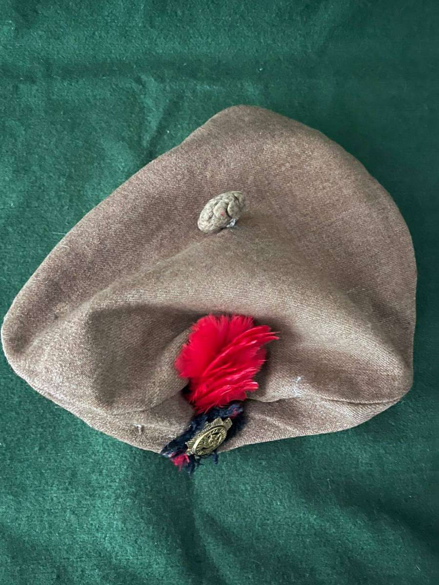 Transvaal Scottish Tam O Shanter with badge and hackle