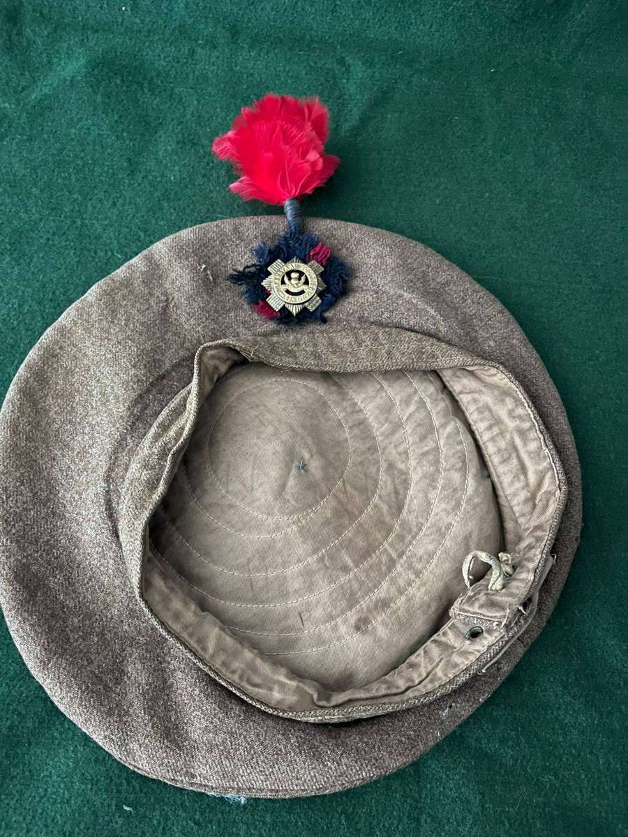 Transvaal Scottish Tam O Shanter with badge and hackle