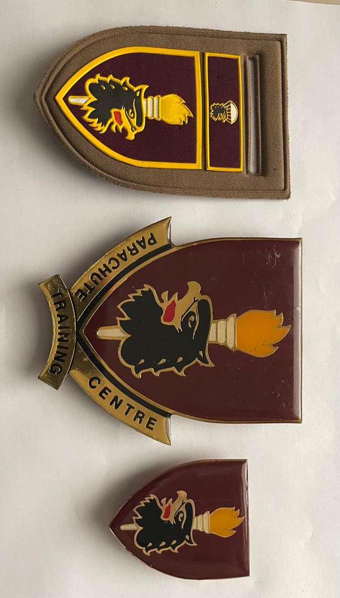 44 Parachute Battalion Parachute Training Centre Plaque & Shoulder Flashes