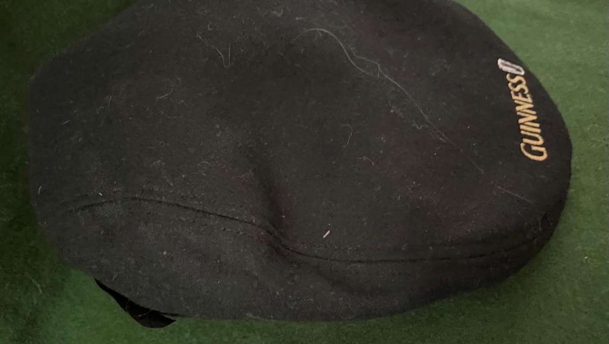 Guiness Flat Cap "News Boy" style hat - Genuine McCoy...one size fits all.