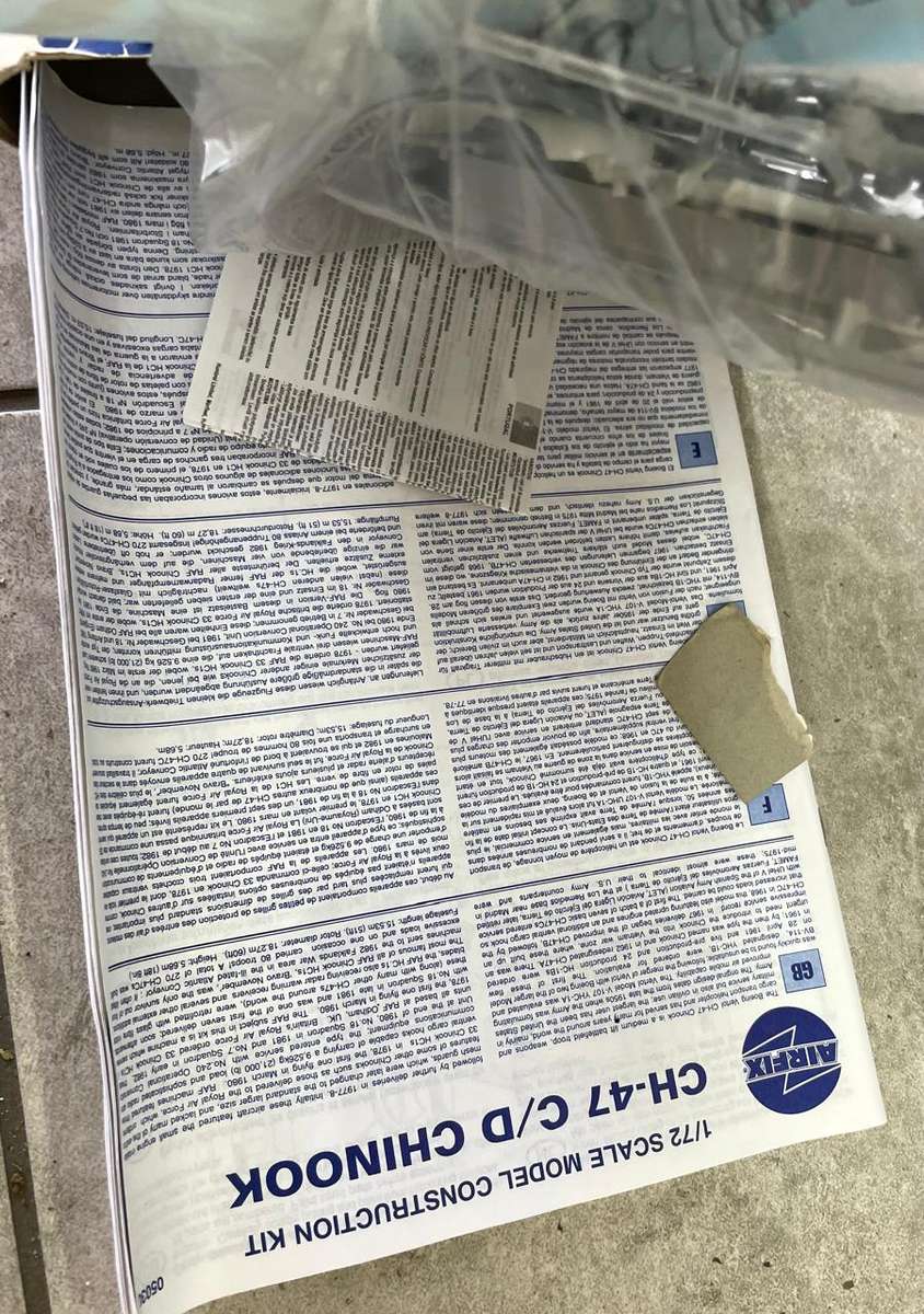 Airfix Model : CH -47 Chinook Scale 1:72