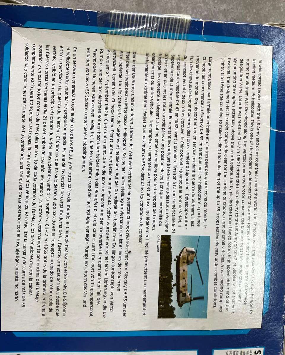 Airfix Model : CH -47 Chinook Scale 1:72