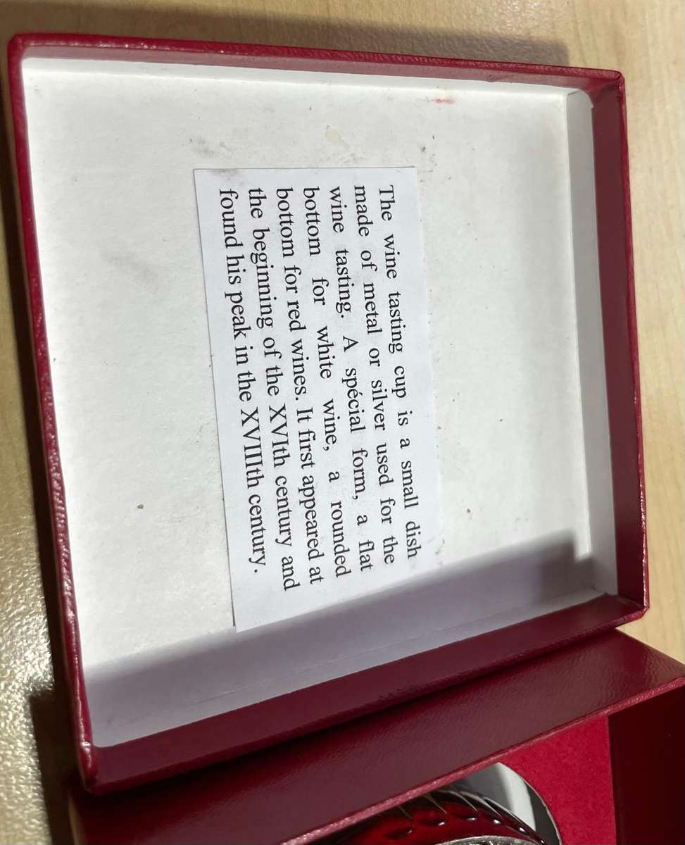 Wine Tasting Pewter cup - very trendy - in excellent condition