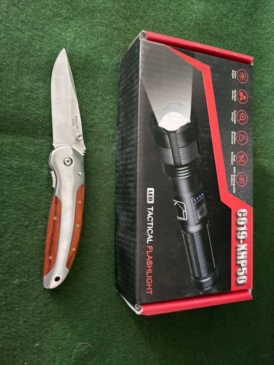 Knife & LED Torch Combo - both brand new