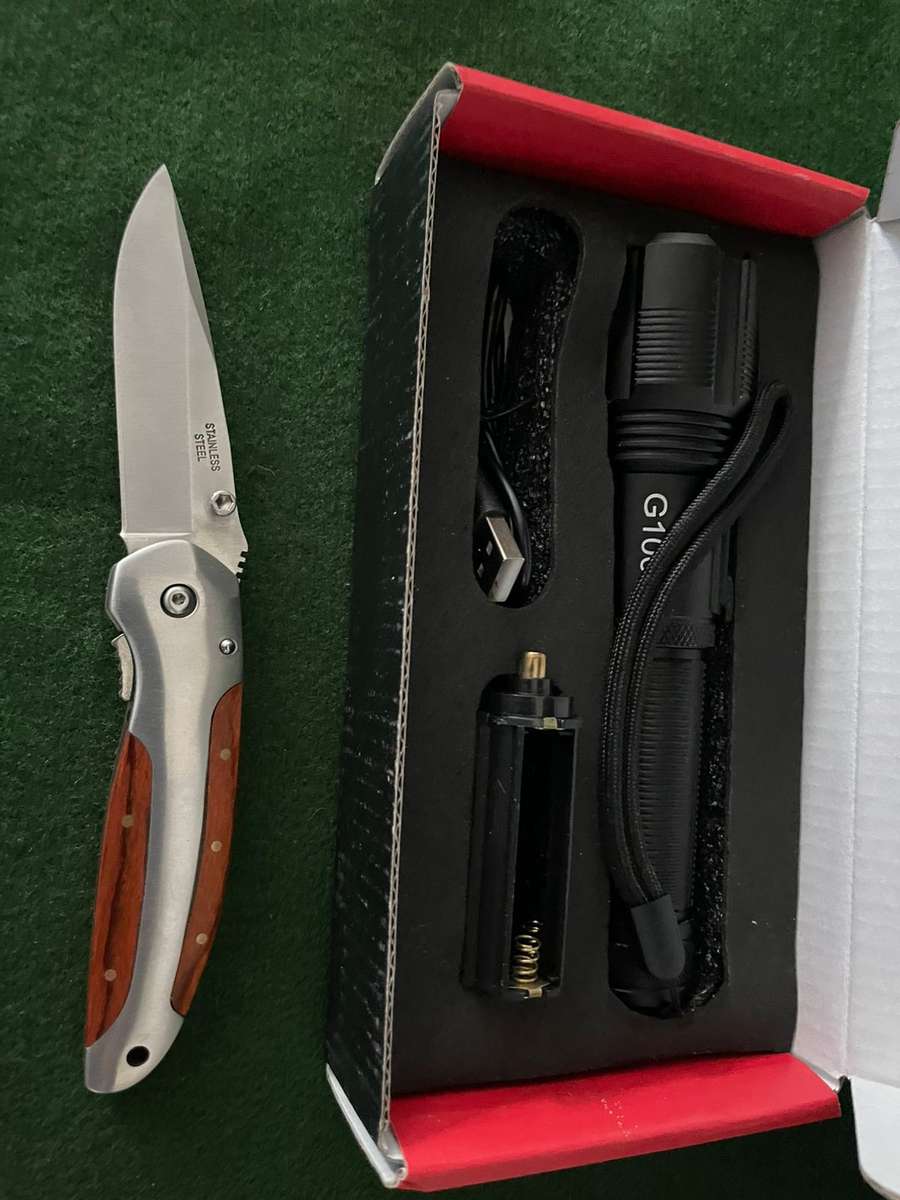 Knife & LED Torch Combo - both brand new