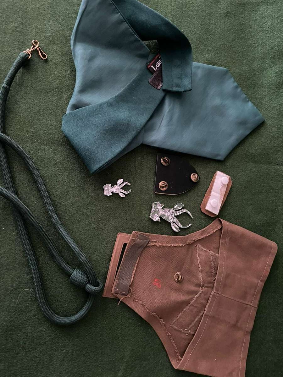 SADF : Infantry school instructor lot - cravat / rank / lanyard / shoulder flash - low start