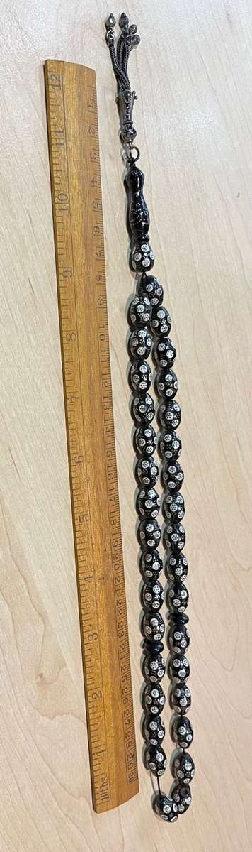 Stress beads : Beautiful black & silver prayer / stress beads - great condition