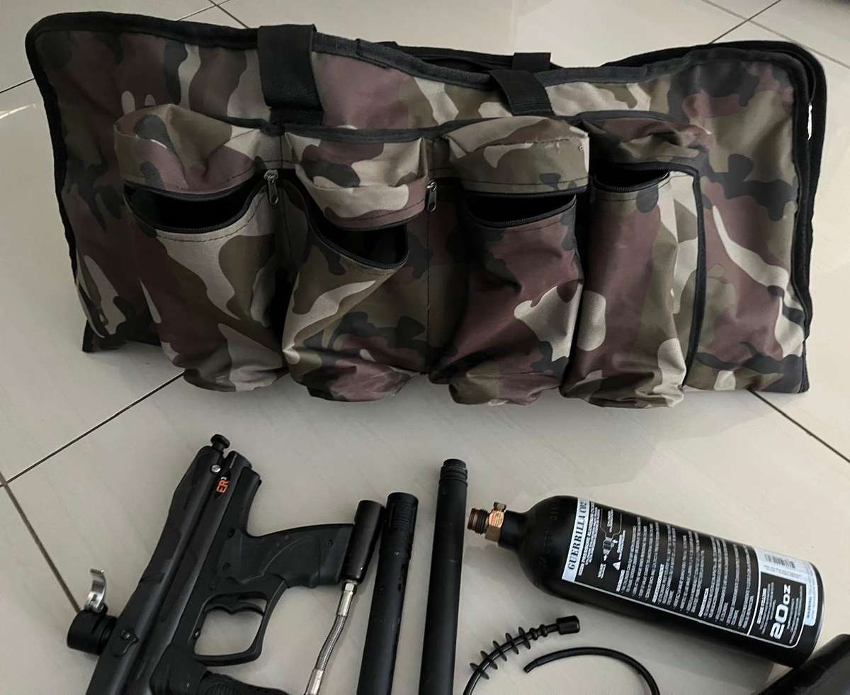 Paintball Job Lot : Bag hold all / Paintball gun / 2 x C02 cylinders / lots of bullets and other
