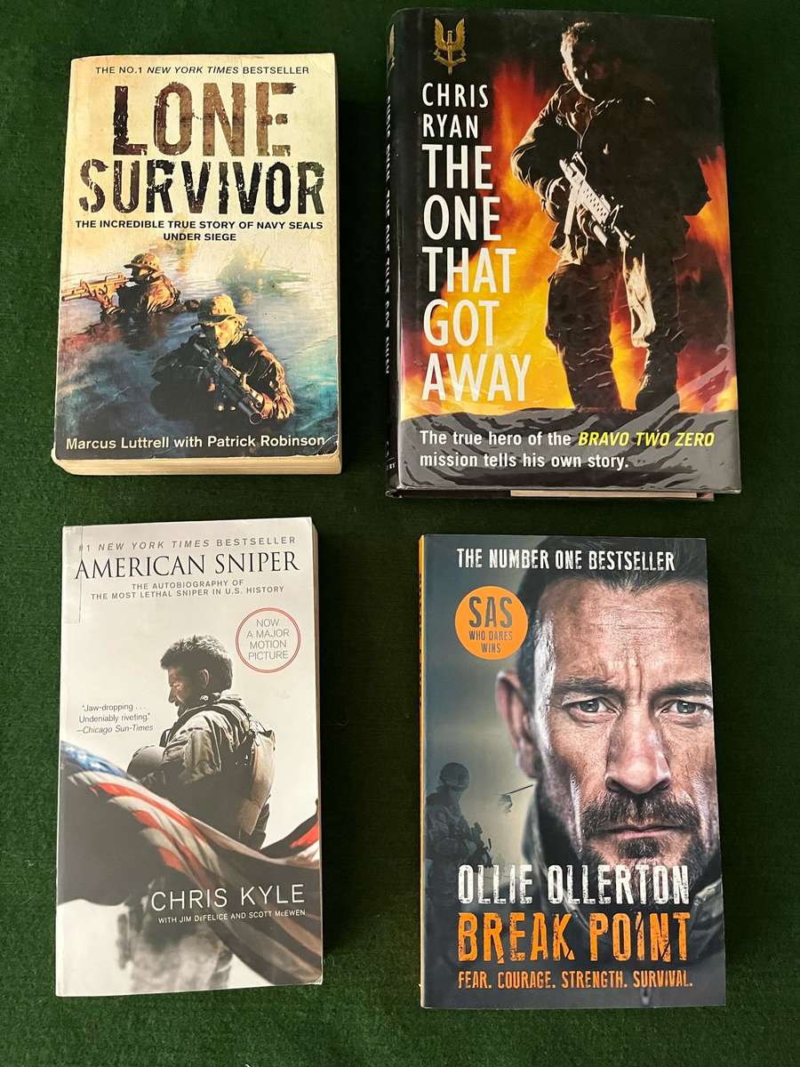 War Books : Navy seals and other - nice condition : Great reads - American Sniper / Lone Survivor