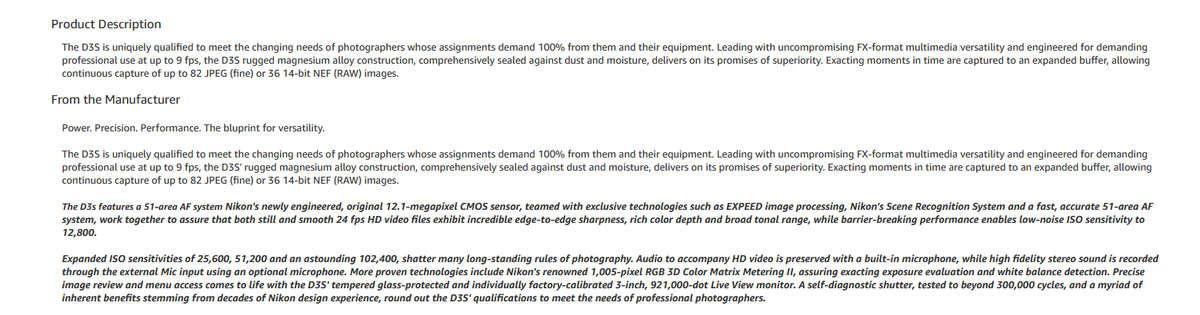 Nikon D3S 12.1 MP CMOS Digital SLR Camera with 3.0-Inch LCD and 24fps 720p HD Video Capability (Body