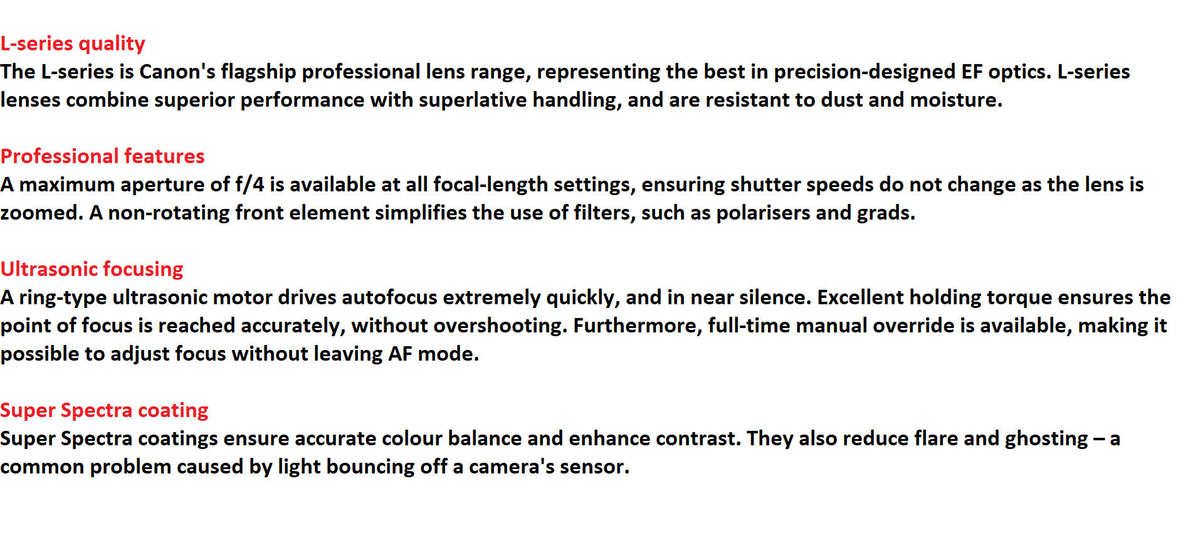 CANON EF 70-200mm f/4L USM