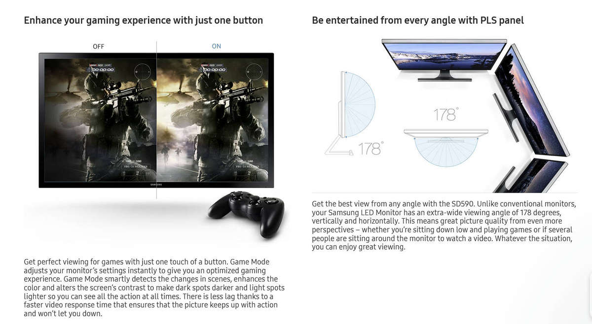 Samsung S27D590C 27" Full HD (1920x1080) PLS 4ms Response Curved LED Glossy Black Desktop Monitor