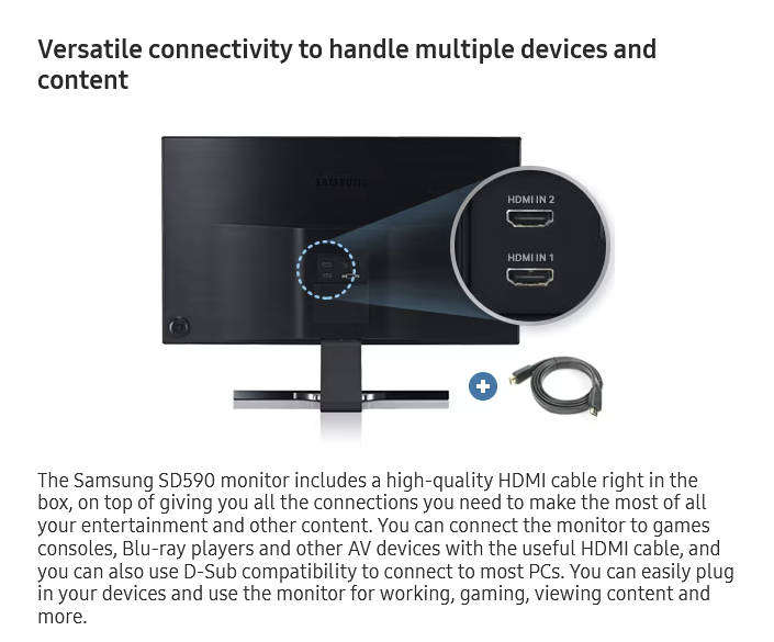 Samsung S27D590C 27" Full HD (1920x1080) PLS 4ms Response Curved LED Glossy Black Desktop Monitor