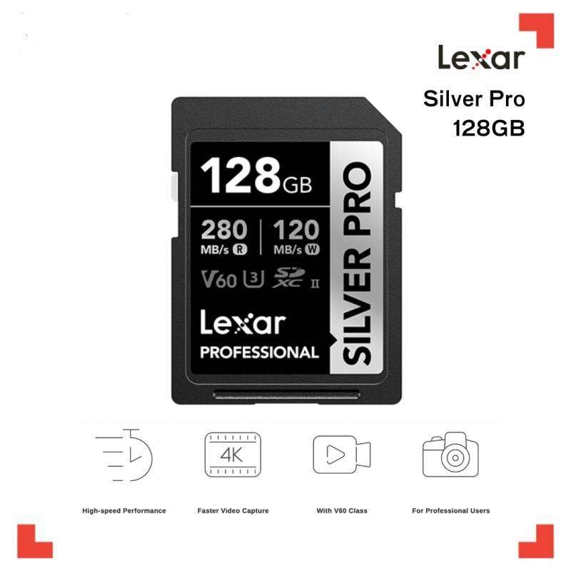 Lexar 128GB Professional Silver Pro SDXC UHS-II Memory Card (280 MB/s)