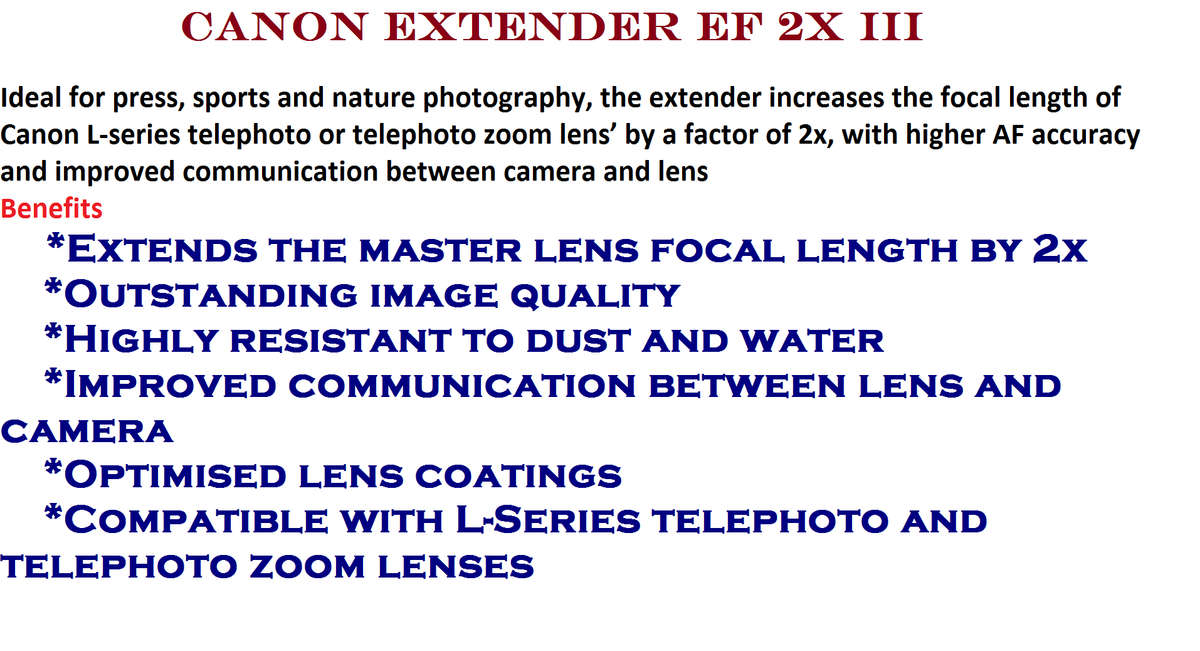 CANON Extender EF 2x III