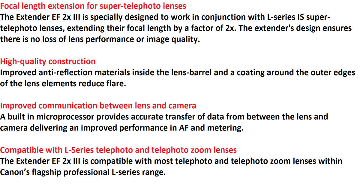 CANON Extender EF 2x III