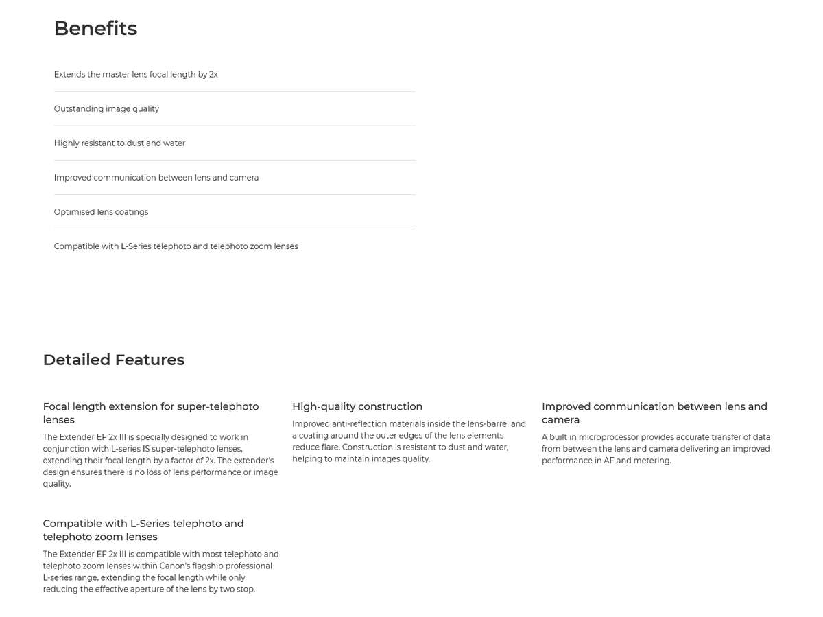 CANON Extender EF 2x III