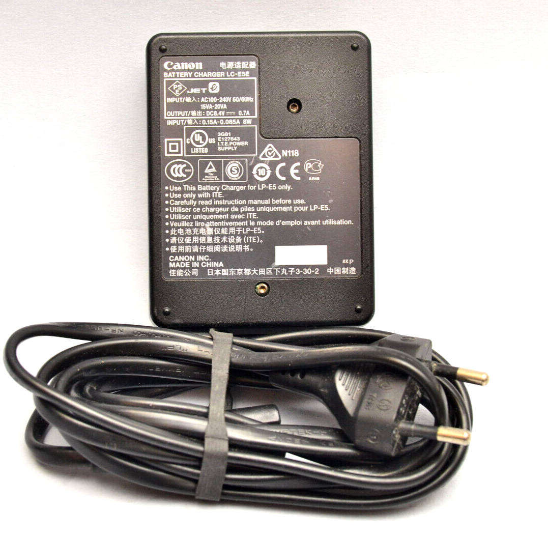 CANON LP-E5 Battery Charger LC-E5 LC-E5E Compatible with Canon EOS 1000D, EOS 450D, EOS 500D...