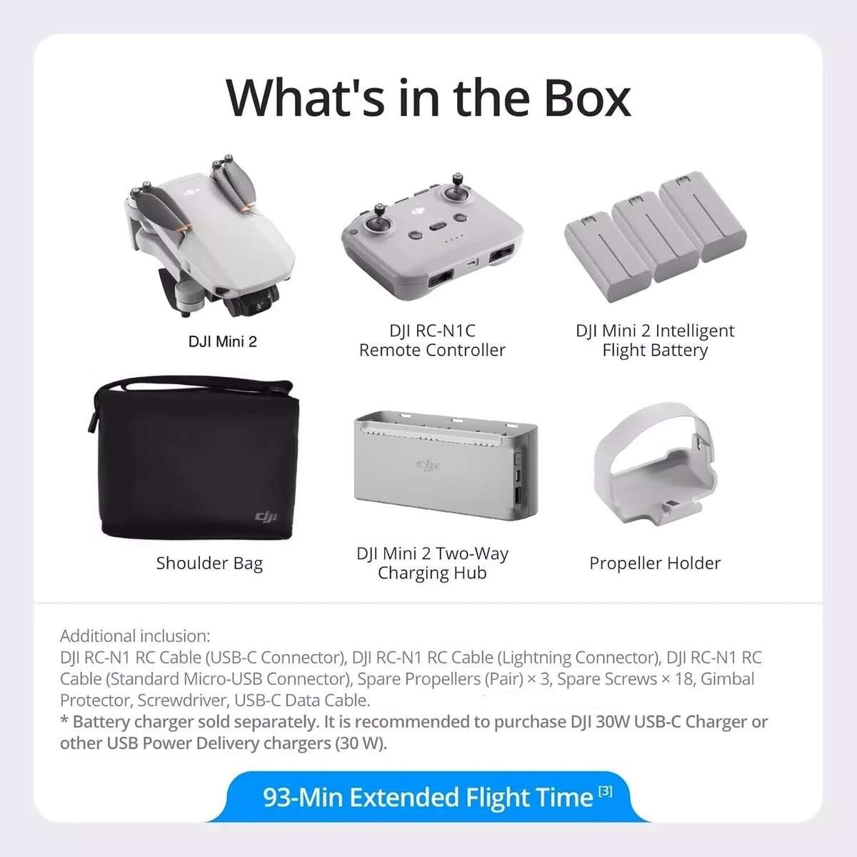 DJI Mini 2 Fly More Combo  Ultralight Foldable Drone, 3-Axis Gimbal with 4K Camera, 12MP