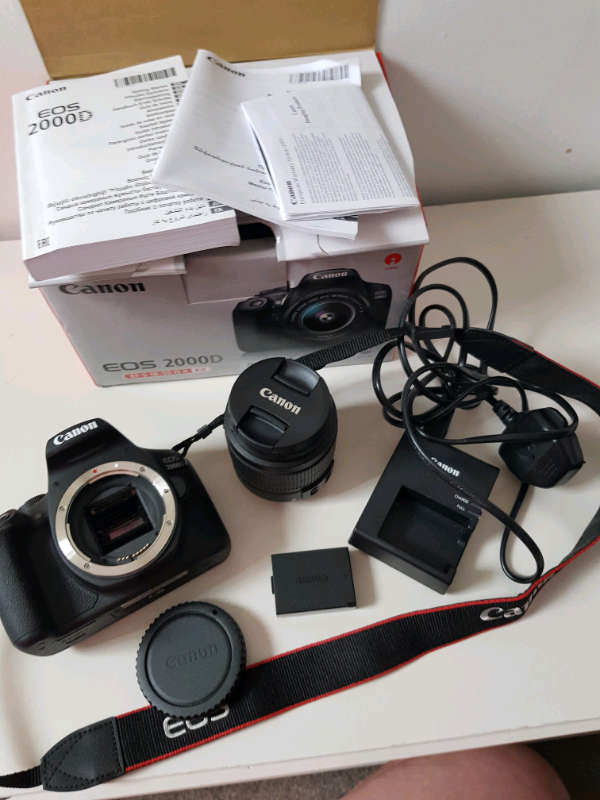 Canon EOS 2000D 24MP DSLR, FULL HD MOVIES , 18-55MM ZOOM LENS IN Brand new CONDITION, BOXED AND BAG