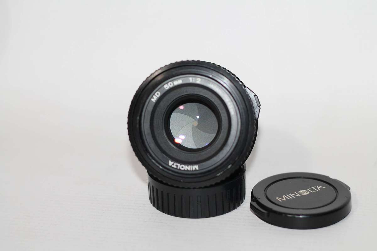 Minolta MD 50mm f/1.7 manual focus lens.