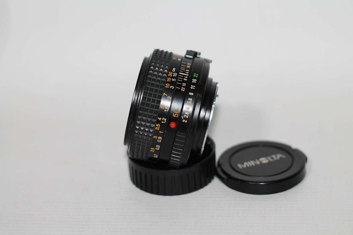 Minolta MD 50mm f/1.7 manual focus lens.