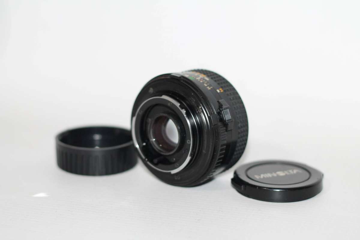 Minolta MD 50mm f/1.7 manual focus lens.