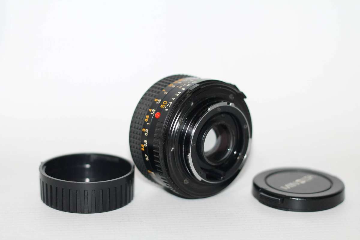 Minolta MD 50mm f/1.7 manual focus lens.