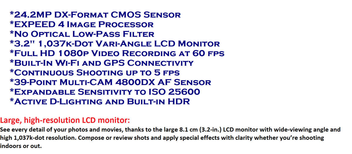 Nikon D5300 DSLR with AF-P DX 18-55mm f/3.5-5.6G VR Zoom Lens