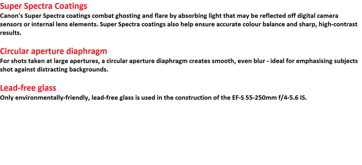 Canon EF-S 55-250mm f/4-5.6 is Image Stabilizer Telephoto Zoom Lens