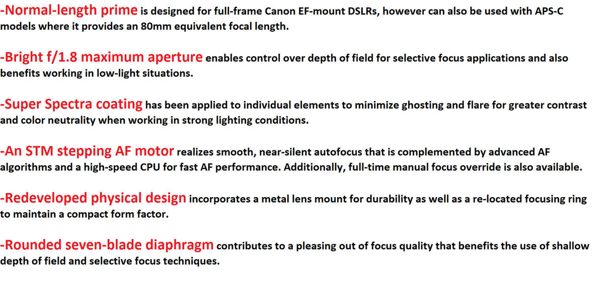 Canon EF 50mm f/1.8 STM Lens IN VERY GOOD CONDITION