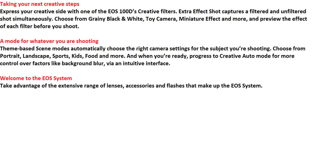 CANON EOS 100D, 18MP DSLR, FULL HD MOVIES , 18-55MM ZOOM LENS EXCELLENT CONDITION