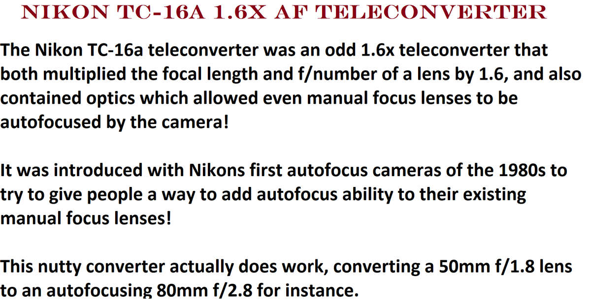 Nikon TC-16A 1.6x AF Teleconverter
