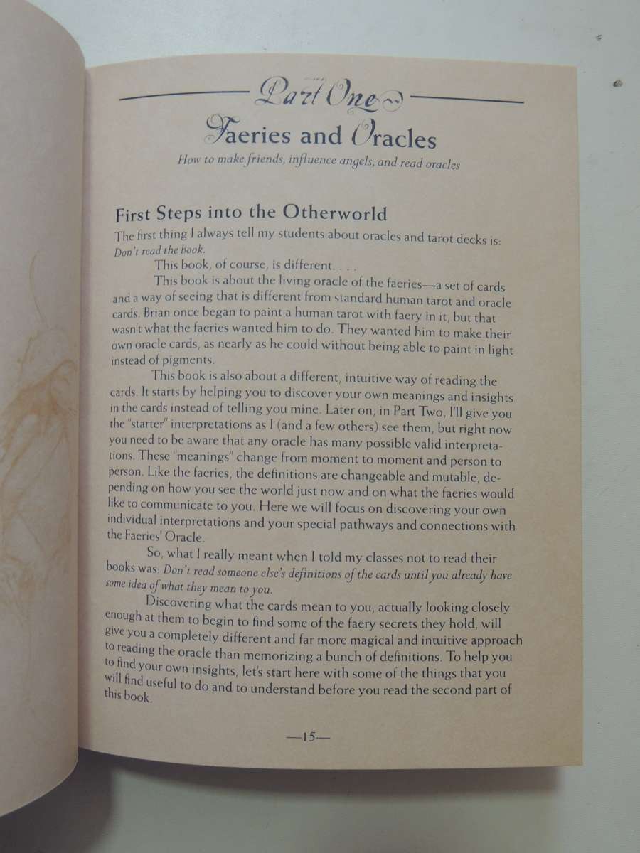 The Faeries' Oracle:Working with Fairies Find Insight, Wisdom & Joy - Brian Froud, Book Only