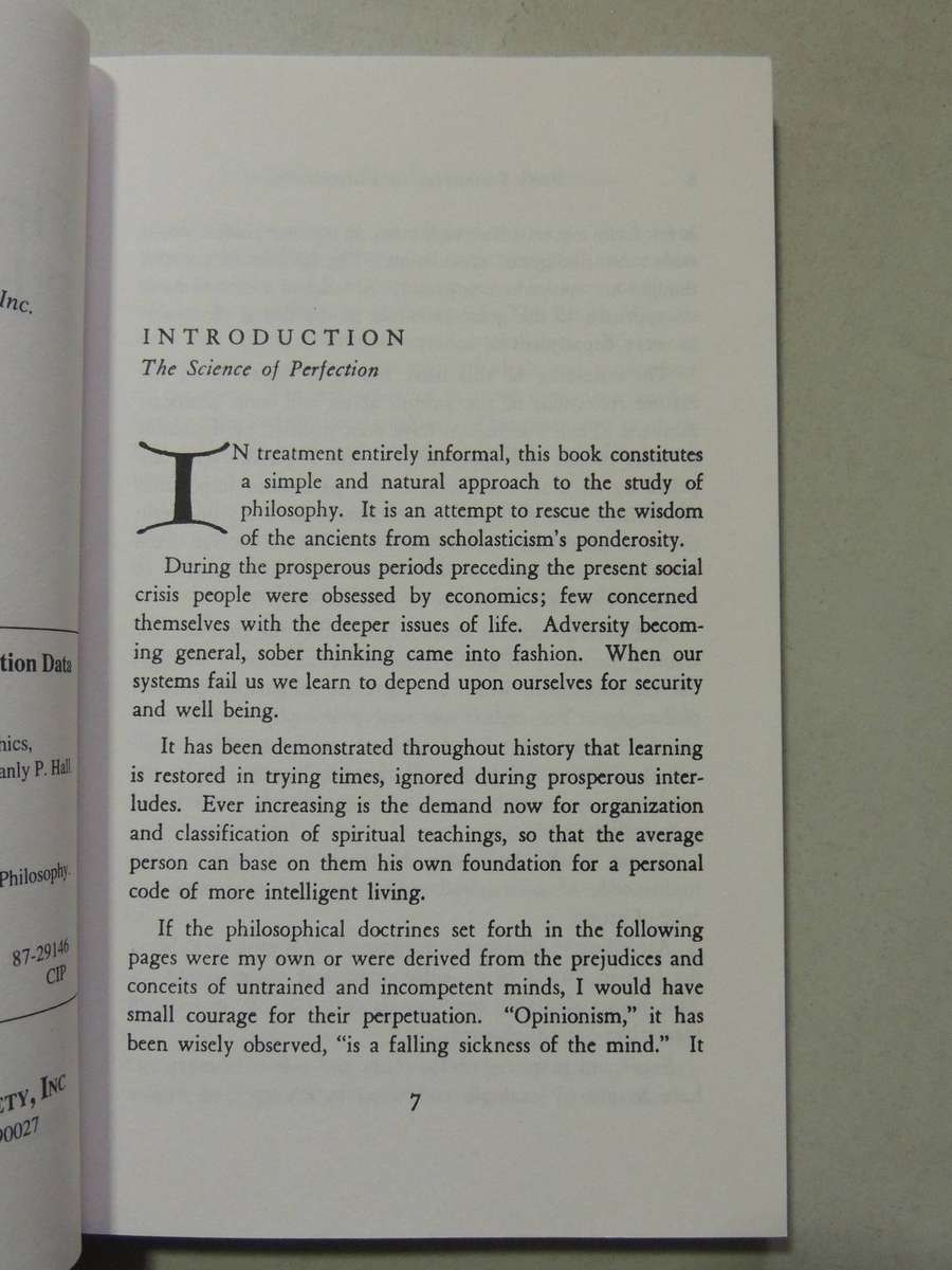 First Principles of Philosophy- Manly P. Hall   Pub1963, 4th printing