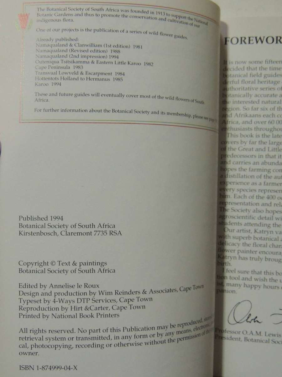 South African Wild Flower Guide 6: Karoo - David Shearing