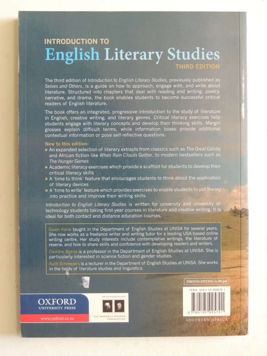 Introduction To English Literary Studies (3rd Edition) - Gwen Kane, Deirdre Byrne & Ruth Scheepers