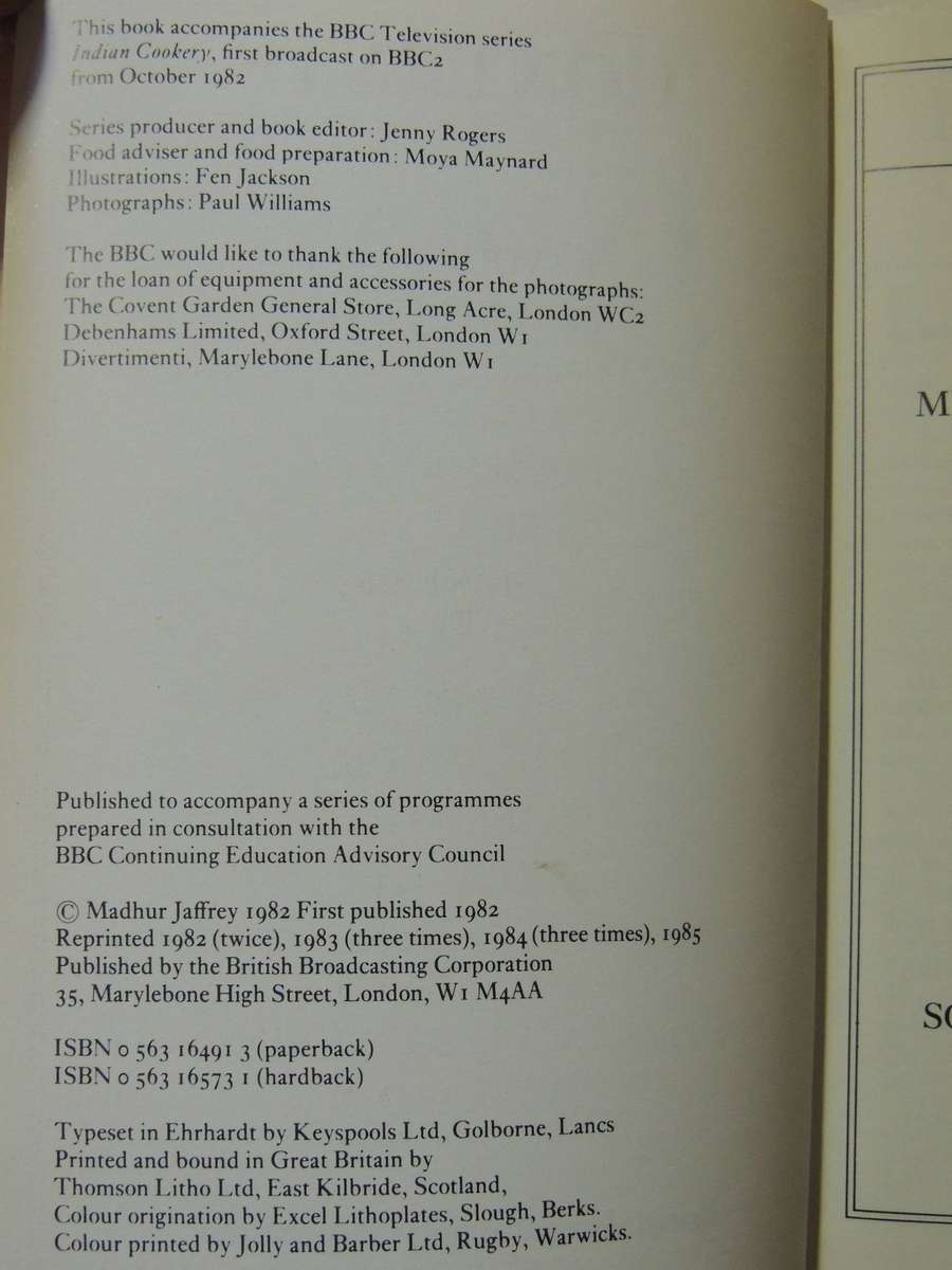 Madhur Jaffrey's Indian Cookery- Madhur Jaffrey