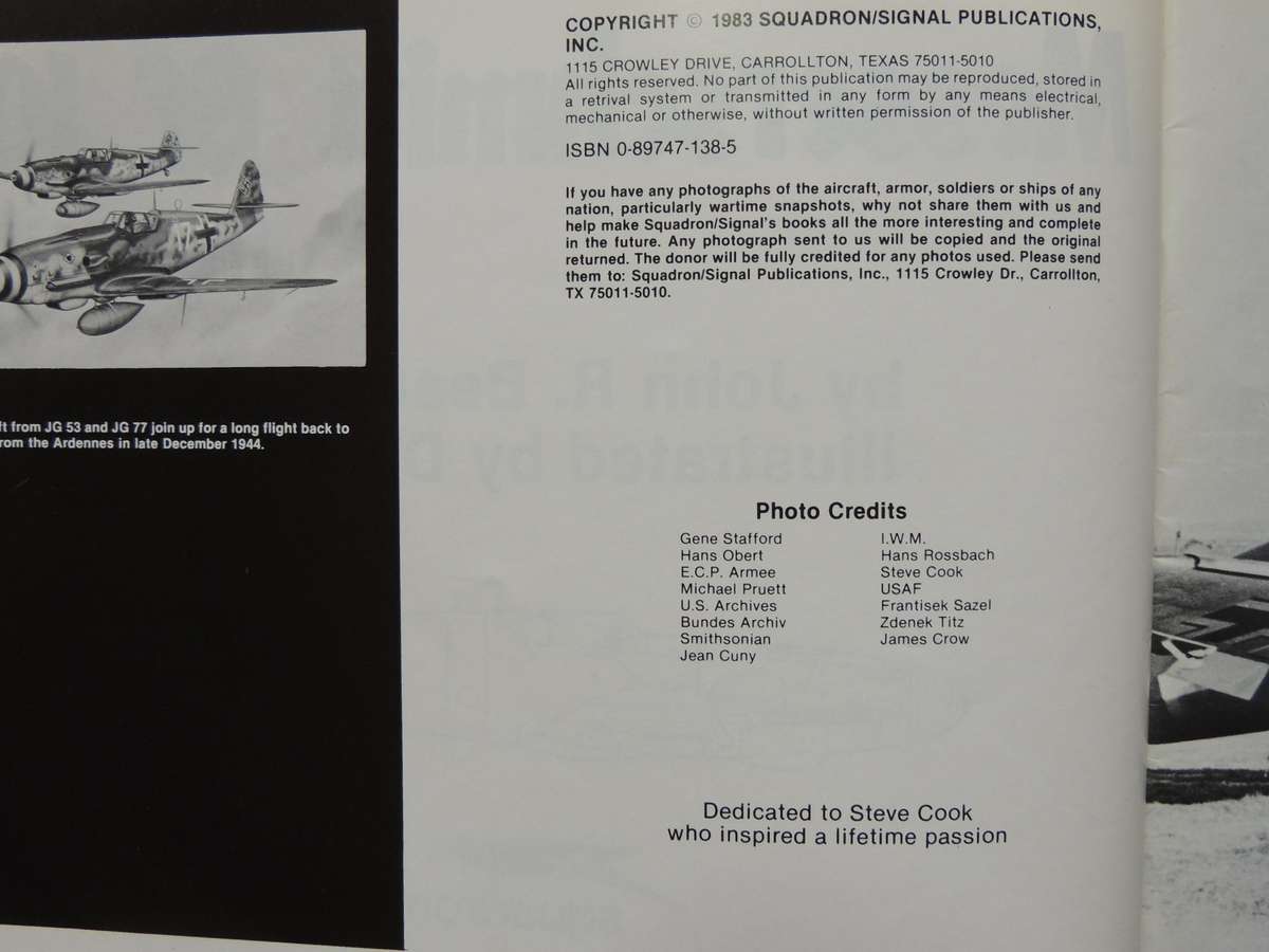 Squadron/Signal Publications Aircraft No. 57 Messerschmitt Bf 109 In Action Part 2 John R. Beaman