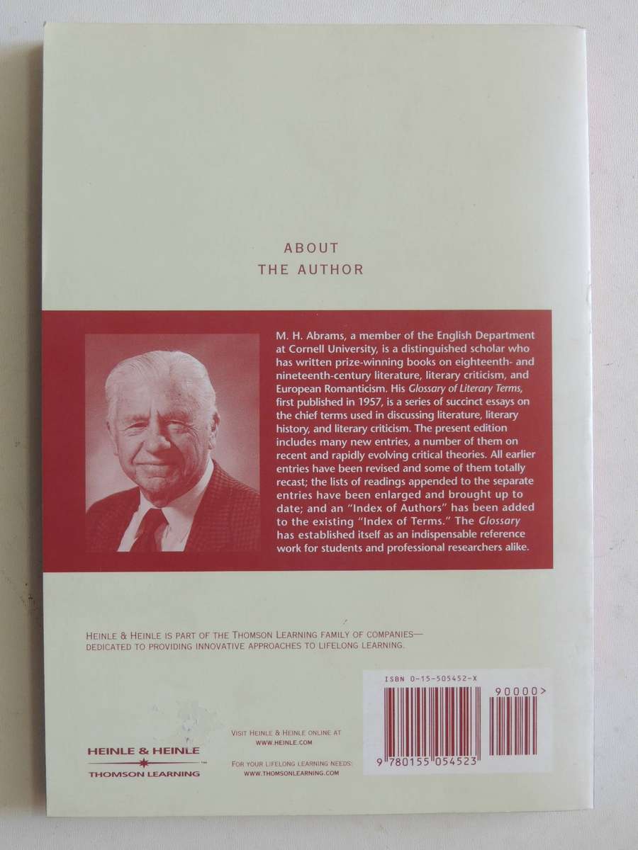 A Glossary Of Literary Terms (7th Edition 1999) - M.H. Abrams