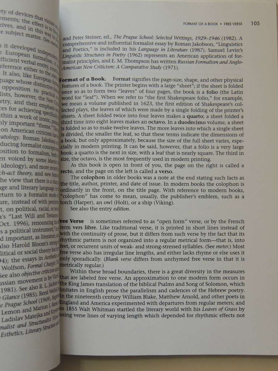 A Glossary Of Literary Terms (7th Edition 1999) - M.H. Abrams