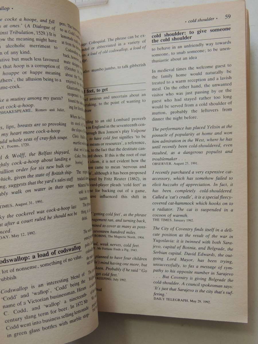Dictionary Of Idioms And Their Origins- Linda & Roger Flavell